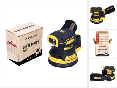 DeWalt DCW 210 N accu excenterschuurmachine 18 V 125 mm borstelloos solo + 1x Toolbrothers TURTLE schuurschijvenset