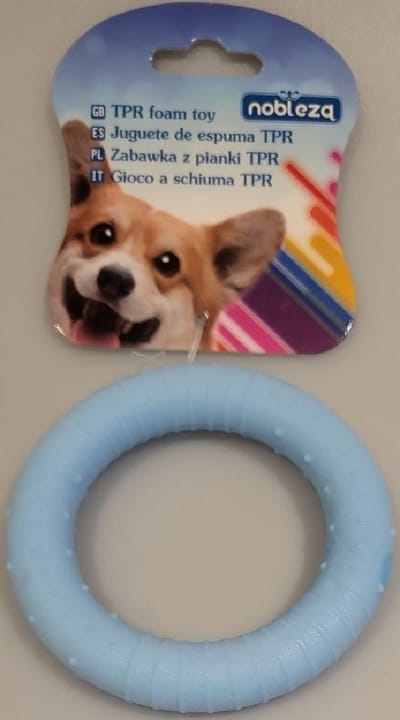 Leuk honden speelgoed! De cirkel is van TPR milieu vrij materiaal, zacht, slijtvast en bijtvast. Het speelgoed is niet giftig en onschadelijk. De deeltjes op het oppervlak helpen de tanden schoon te maken. Leuk voor uw eigen hond of Bestel Een Cadeau