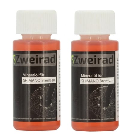 MSZweirad Shimano mineraalolie remolie 2x60 ml – Hydraulische fietsrem olie voor schijfremmen – Geschikt voor MT200, XT, Ultegra