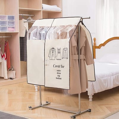 Kledinghoezen 90 x 110 cm - Beige Stofdichte en Ademend Hoes voor Kleding