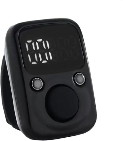 Digitale Vingerteller - Clicker teller Handteller - Sportevenementen bijhouden - Waterdicht en oplaadbaar - 7.6 cm breed - Zwart