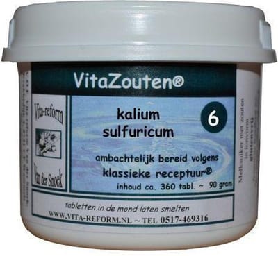 Vitazouten Kalium sulfuricum VitaZout nr. 06 360 Tabletten