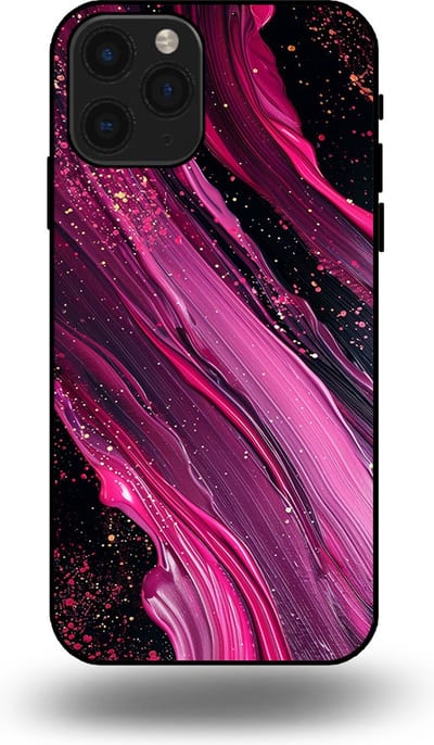Smartphonica Telefoonhoesje geschikt voor iPhone 11 Pro met marmer opdruk - TPU backcover case marble design - Paars Roze geschikt voor iPhone 11 Pro