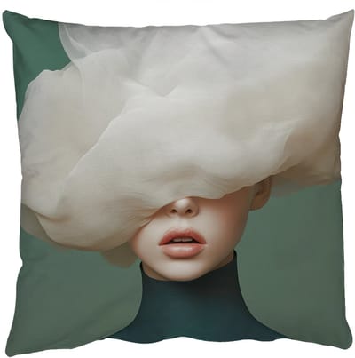 Sierkussens - Kussentjes Woonkamer - 50x50 cm - Hoed - Vrouw - Beige