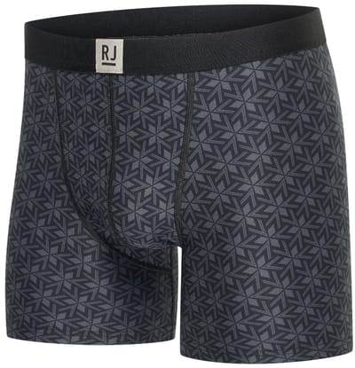 RJ Pure Fashion Heren Boxershort Grey Black Geometric XXL