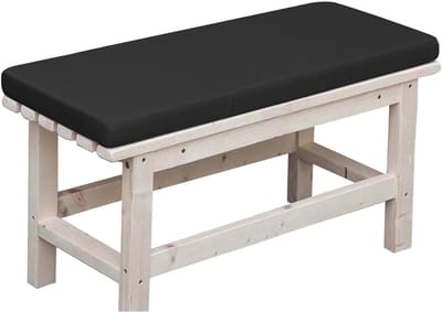 Tuinbank Kussen - Zitkussen Bank - Buiten Zitten - Waterdicht Polyester - 110 x 30 cm - Zwart