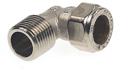 Bonfix vernikkelde knel knie lange draad 1 bux22mm conisch gastec / kiwa