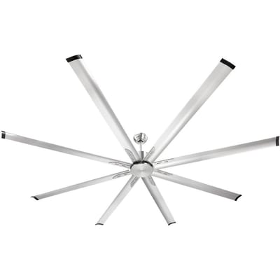 244 cm Aluminium Plafondventilator Zonder Licht Afstandsbediening Geborsteld Nikkel