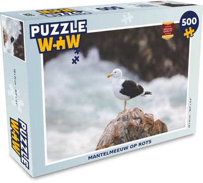 Puzzel Meeuw - Steen - Water - Legpuzzel - Puzzel 500 stukjes