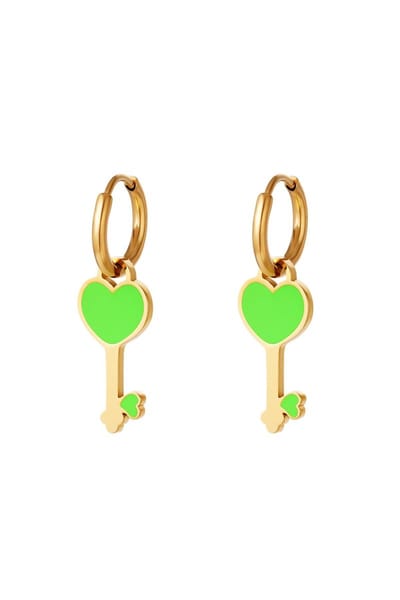 Stainless steel earrings |Oorbellen | Groen | Yehwang