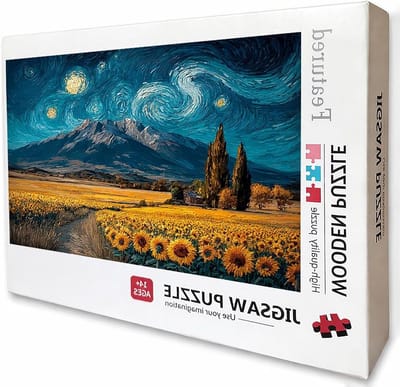 Sterrenhemel Puzzel - Houten Legpuzzel - Ontspannende Vrije Tijd - Achterkant met Letters - 3000 Stukjes - Multicolor