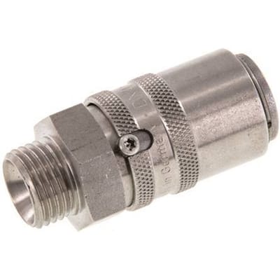 RVS DN 9 Tempereerkoppeling Snelkoppeling M16x1.5 Buitendraad