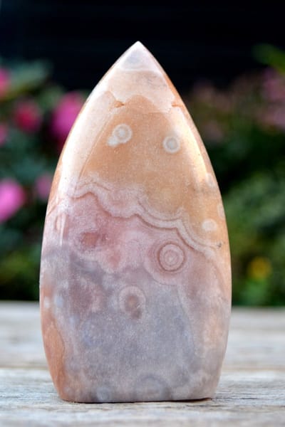 Decoratief edelsteen roze Amethist sculptuur # 14