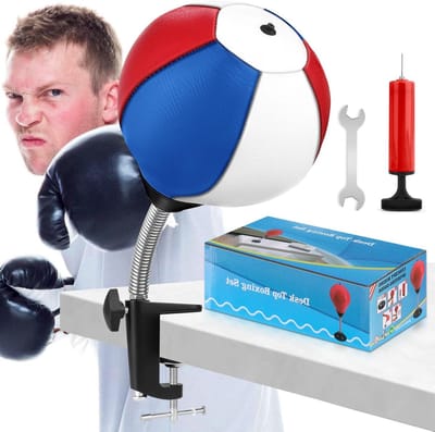 Professionele Desk Punching Bag met Speed Balls en Bureau Klem, Perfect voor Stressverlichting en Cadeau voor Collega's