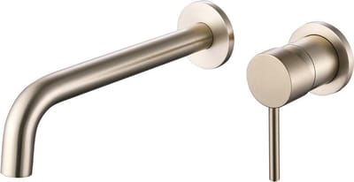 Diamond Line Eva - Wastafelmengkraan - Inbouw - Rond - Goud - 1 Greeps