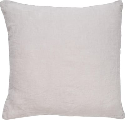 Dutch Decor LINN - Kussenhoes 45x45 cm - 100% linnen - effen kleur - Micro Chip - lichtgrijs - met rits - zonder binnenkussen