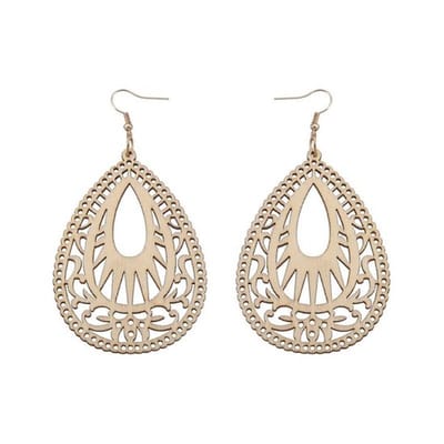 Jomide Oorhangers - Natuurlijk Beige Ethnic - Dames