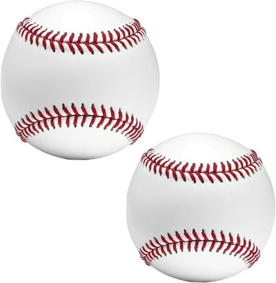 Honkbaltrainers ballen - Oefenballen set - Vaardigheidsontwikkeling sport - Handgestikte naden - 2 stuks - Wit