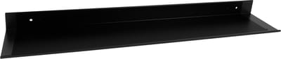 QUVIO Wandplank - Muurplank - Planchet - Wandrekje - Wandplankje - Wandrek - Zwevend - Industrieel - Metaal - Zwart - 60 cm