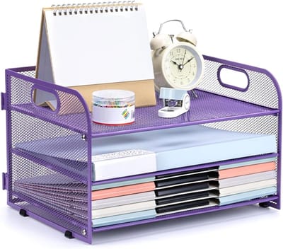 Bureau Organizer - Opbergbak Archief - Papier Werk - Met Handvat - 32x23x17 cm - Diverse Opties