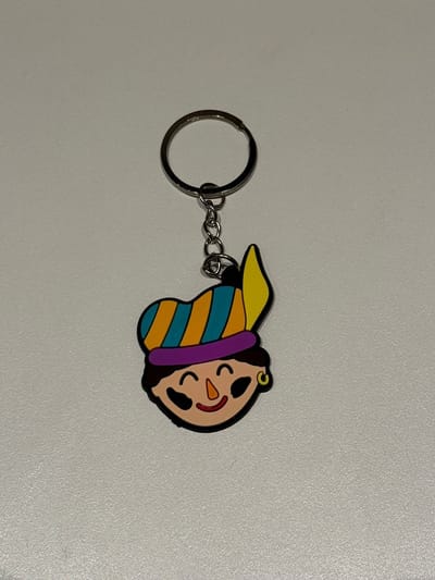 Sinterklaas sleutelhanger - sleutelhanger kinderen - Sinterklaas decoratie - sinterklaas cadeautjes - 1 Stuks - Piet Geel