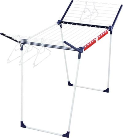 Leifheit droogrek Pegasus 200 Solid - met kleine kledingstukken houders - 20 m drooglengte