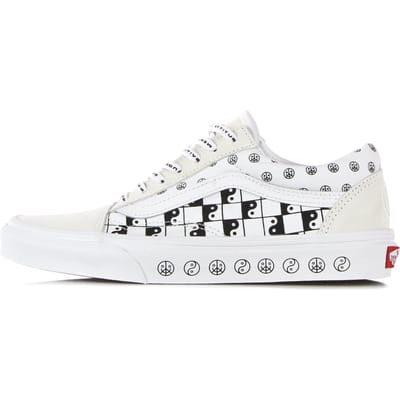 Old Skool Lage herenschoen (pma) True White/zwart
