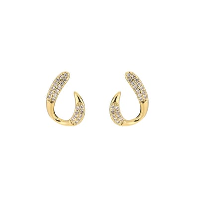 Oorbellen Classy Glam - Party - Feestdagen - Strass - Goldplated - Goudkleurig