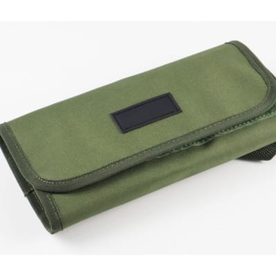 Servieszak Wasbaar Gemakkelijk te Dragen Reisbestekset Koffer Organizer Pouch Voor Diner Reizen Kamperen BBQ Picknick Servies Organizer Praktisch Gebruik gray
