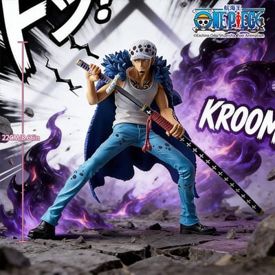 1 stuks Officiële ONE PIECE Trafalgar Law Figuur -  ROOM·Shambles  Geactiveerd Slechtste Generatie Leider Anime Verzamelfiguur Mooi Cadeau black