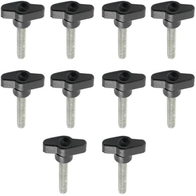 Dailygoods- Schroefknoppen 10Pcs - T-vormige Handknop - Hoogwaardig Koolstofstaal - Anticorrosie - Duurzaam Kunststof - Diameter 36mm - Handknoppen