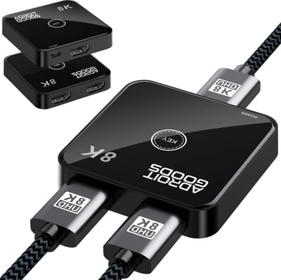 AdroitGoods HDMI switch 8K 60Hz - HDMI Switch 4K 120Hz - HDMI switches - HDMI 2.1 - 2 in / 1 uit