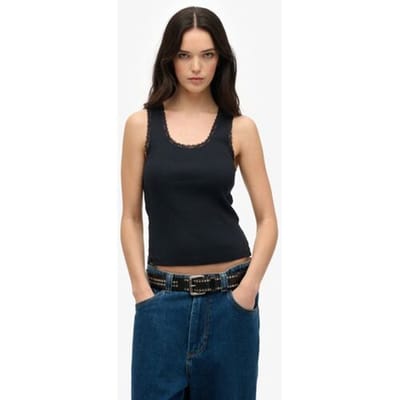 Dames tanktop met kanten rand Superdry Vintage