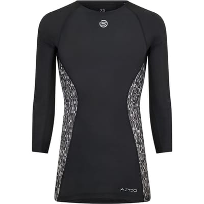 Skins Heren A200-shirt met lange mouwen (Zwart)
