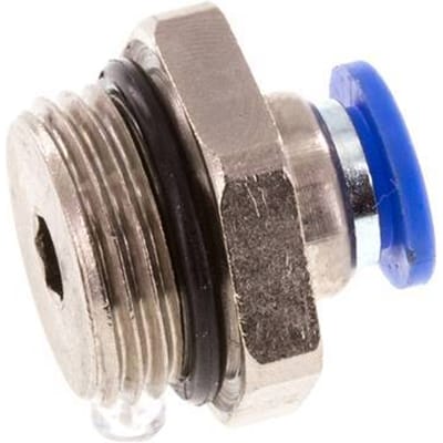 6mm x G3/8'' Messing/PA 66 Insteekfitting buitendraad NBR [5 Stuks]