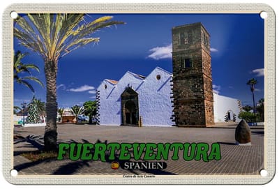 Blechschild Reise 18x12cm Fuerteventura Spanien Centro Arte Canario