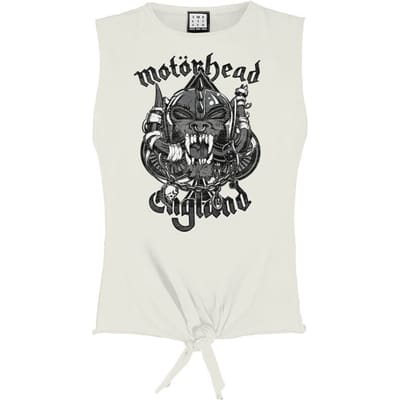 Motörhead Top - Amplified Collection - Snaggeltooth Crest - M tot XL - voor Vrouwen - wit