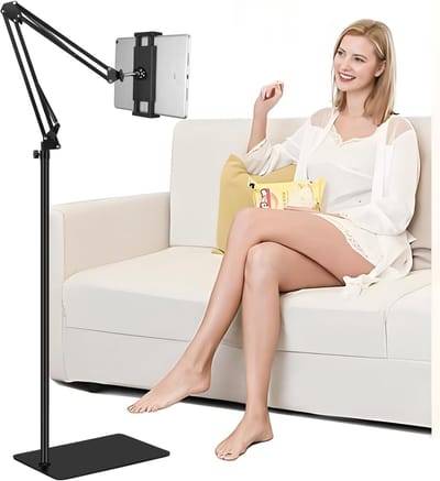 Tablethouder, universele 360 graden draaibare metalen verstelbare tablethouder voor iPad/iPhoneX/iPad Pro of andere apparaten van 4,7 tot 12,9 inch