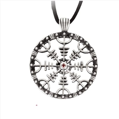 Zilveren 'helm of angst' hanger (K838)