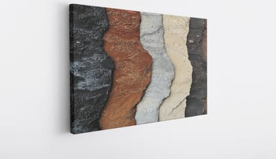 Saammp Canvas Schilderij - Gekleurd steen - Abstract - 30x20 - Foto op canvas - Wanddecoratie - Muurdecoratie Woonkamer - Slaapkamer decoratie - Canvas Print