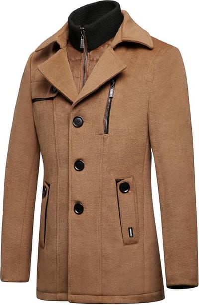 Versano Jack Heren Korte Mantel Manteljas Winterjas XL - Camel