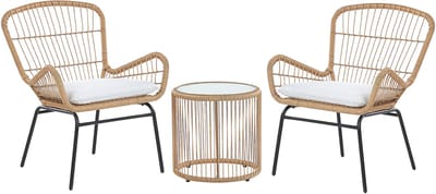 LABICO - Bistroset voor 2 - Natuurlijk - PE rotan