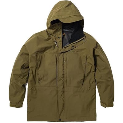 Timberland Effen Kleur Outdoor Casual Waterdichte Jas Heren Jassen Donker-Olijfgroen A2MDU-302 XL black