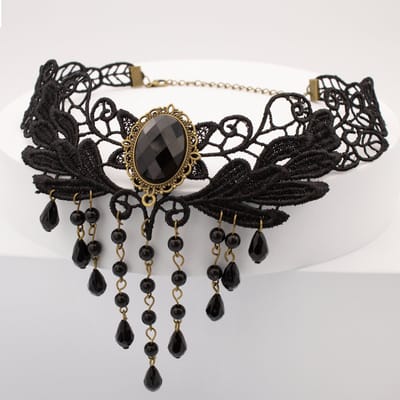 Choker voor Dames - Emo Ketting met Stenen Gothic Sieraden & Accessoires - Pax Amare