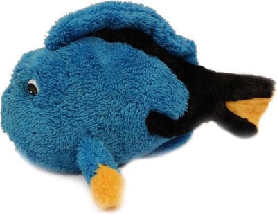PIA Soft Toys - Pluche Knuffeldier - Vis blauw - 35 cm
