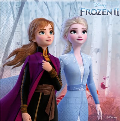 Vegaoo - 16 kleine papieren servetten Frozen 2 25x25 cm