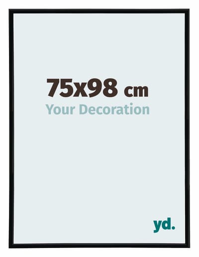 Your Decoration - Puzzellijst 75x98 cm - Zwart Hoogglans - Puzzellijst 1500-2000 stukjes - Kunststof Fotolijst - Annecy