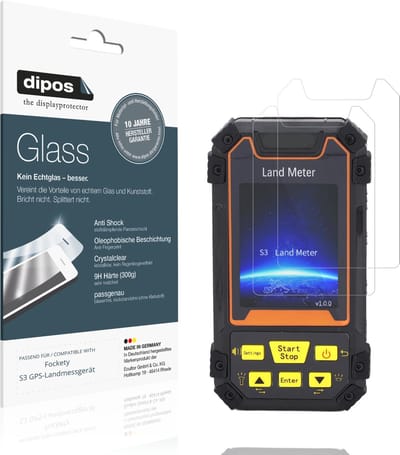 dipos – 2x Pantserfolie geschikt voor Fockety S3 GPS-Landmessgerät | 9H Screenprotector