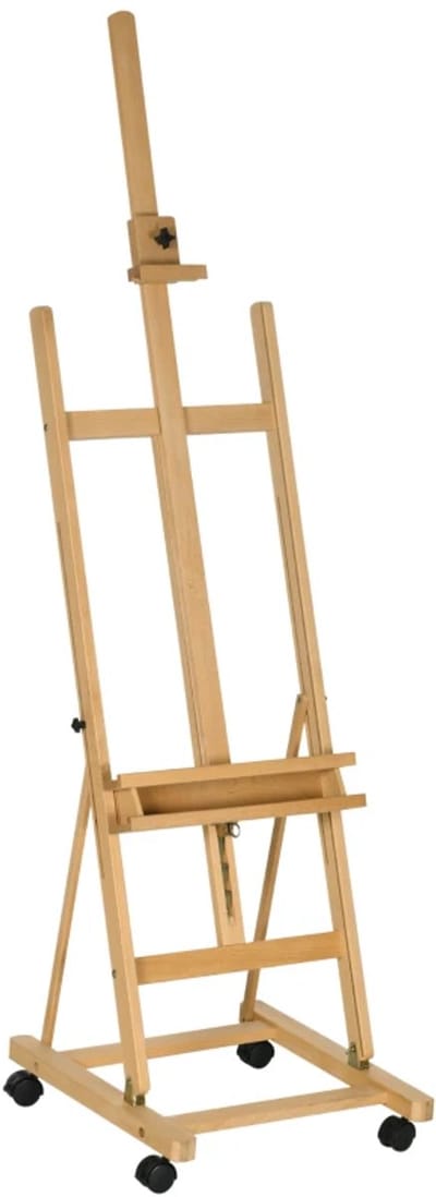 Schildersezels - Houten Ezel - Kunstenaarsezel - 178-238cm Hoog- met 4 Wielen - Atelier-ezel - voor Schilderen, Schetsen, Bruiloften, Tentoonstellingen - Premium Kwaliteit - Extreem Stabiel
