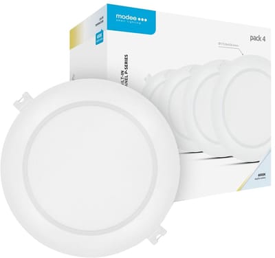 Modee LED Paneel Rond Inbouw - 12W - 1320lm - 17x2.8cm - 6000K - Koel Wit - 4 stuks